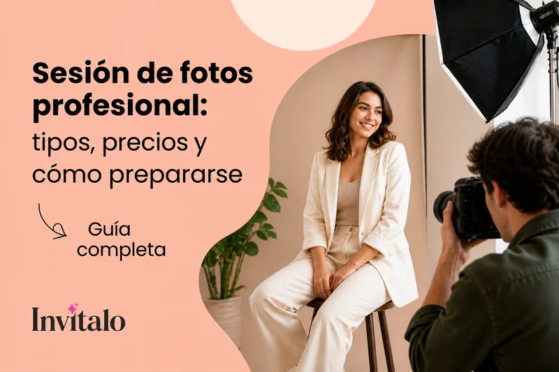 Sesión de fotos profesional: tipos, precios y tips (2026)