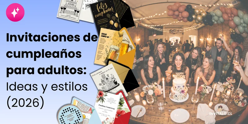 Invitaciones de cumpleaños digitales para adultos en distintos estilos - Invítalo