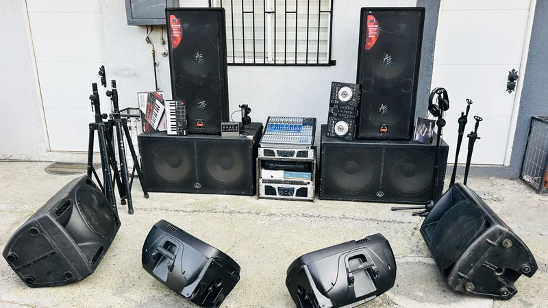 Audio amplificación de audio iluminación dj animador 