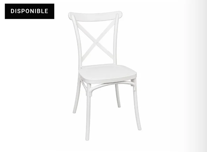Arriendo sillas crossback blanca 