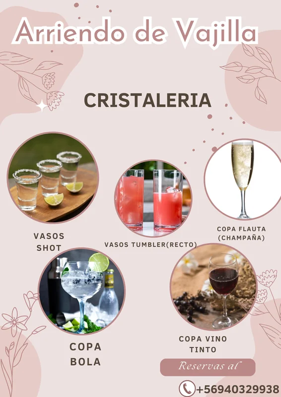 Arriendo de vajillas pamela vasquez alarcon E.I.R.L.