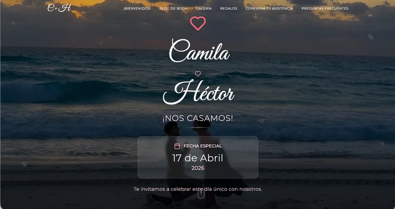 La Página web de tu matrimonio es más que una invitación, es un recuerdo.