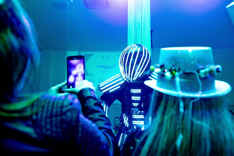 Blue Monkey Robots Led