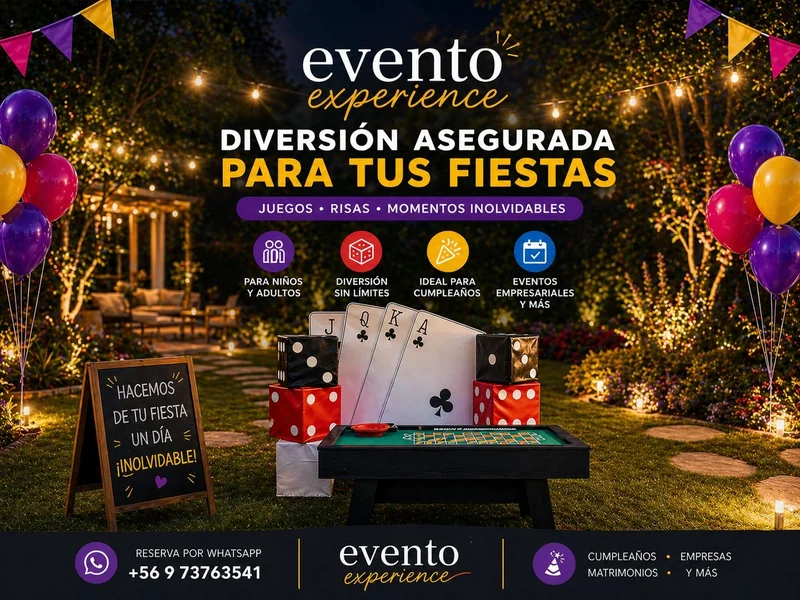 Evento estilo las vegas + decoración standard