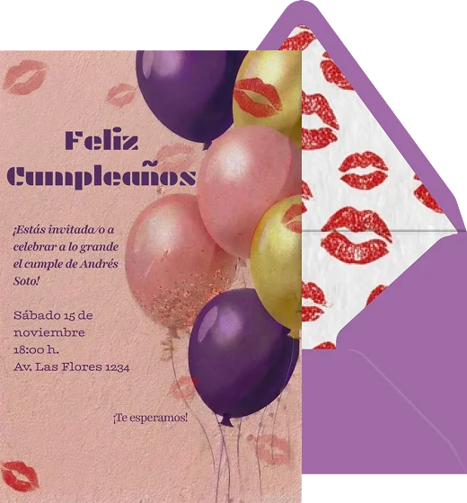 Globos rosados morados y dorados preview