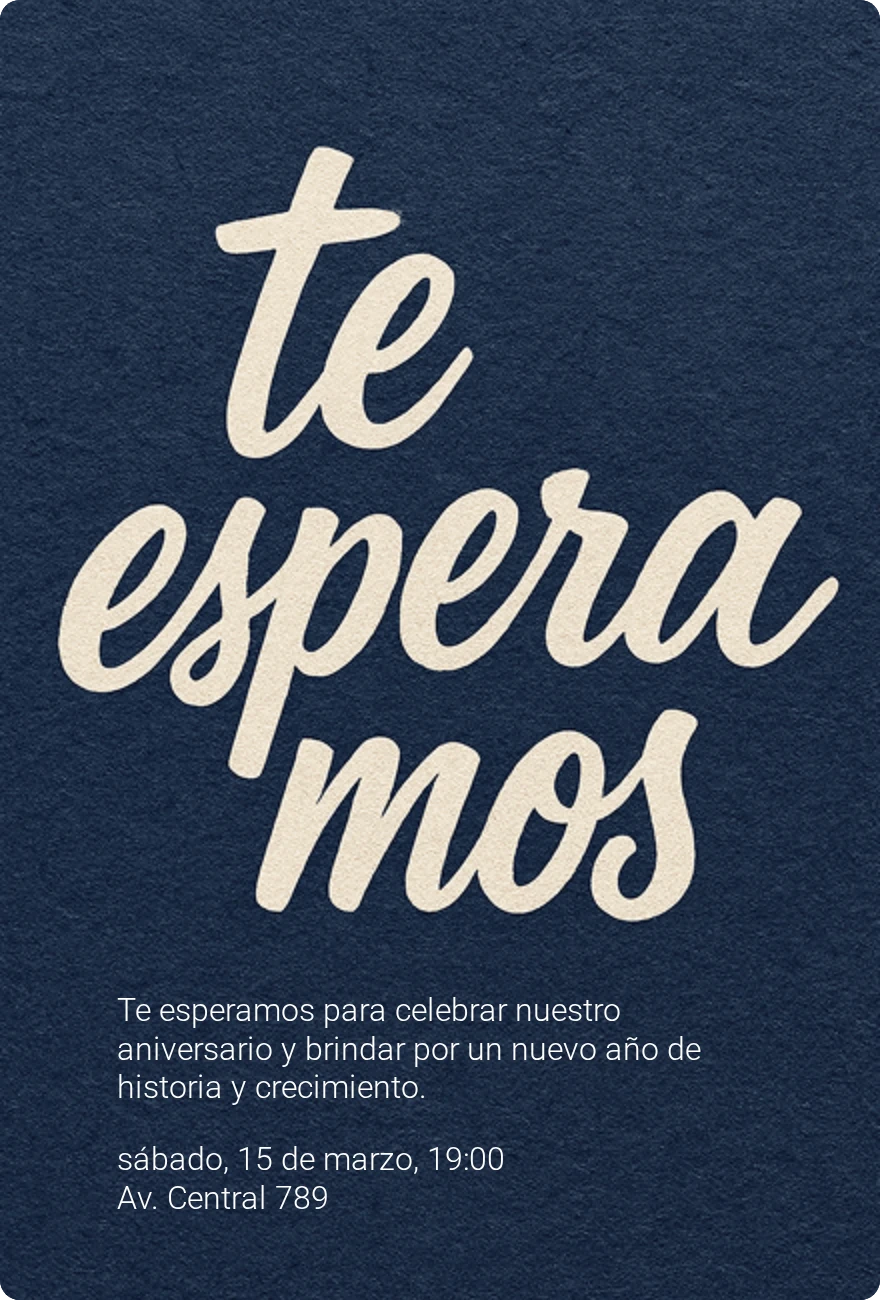 Plantilla popular: Te esperamos
