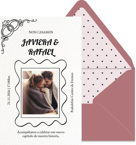 Borde ondulado - Plantilla de invitación