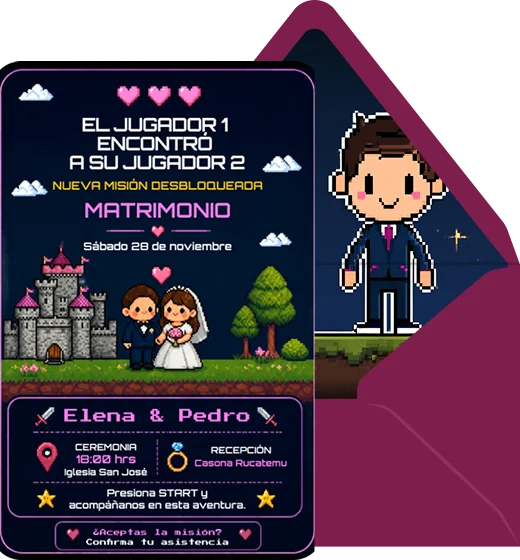 Level Up - Plantilla de invitación