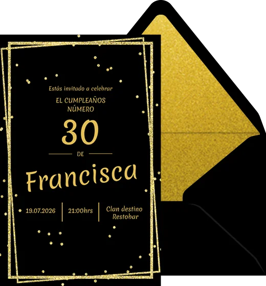 Marco dorado - Plantilla de invitación