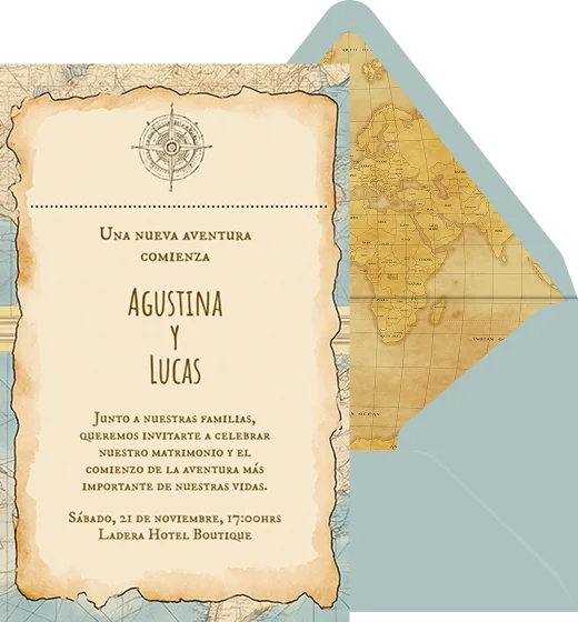 Destino compartido - Plantilla de invitación