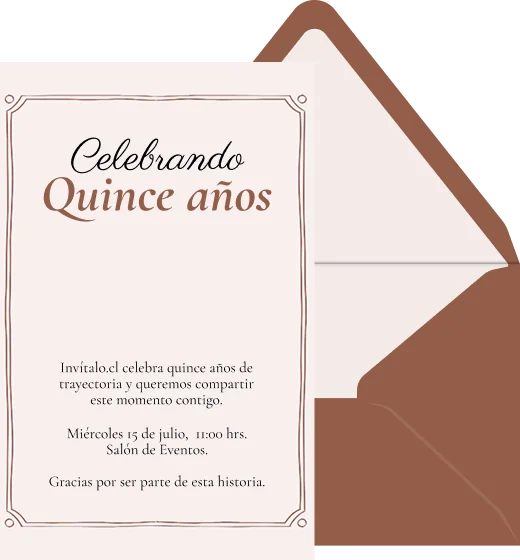 Elegancia en rosa - Plantilla de invitación
