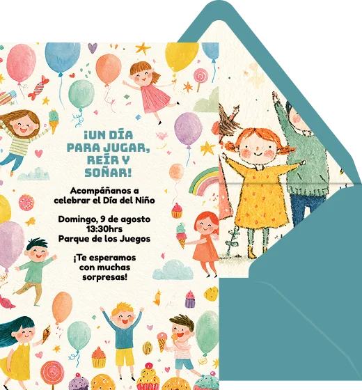 Día de sonrisas - Plantilla de invitación