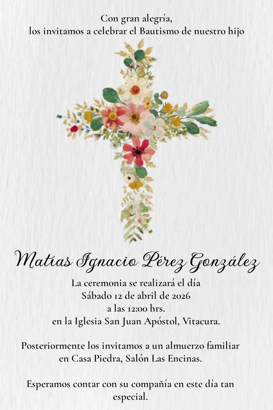 Plantilla popular: Cruz de flores