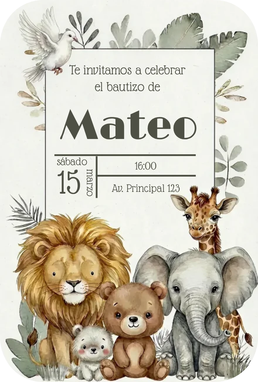 Bautizo Animalitos