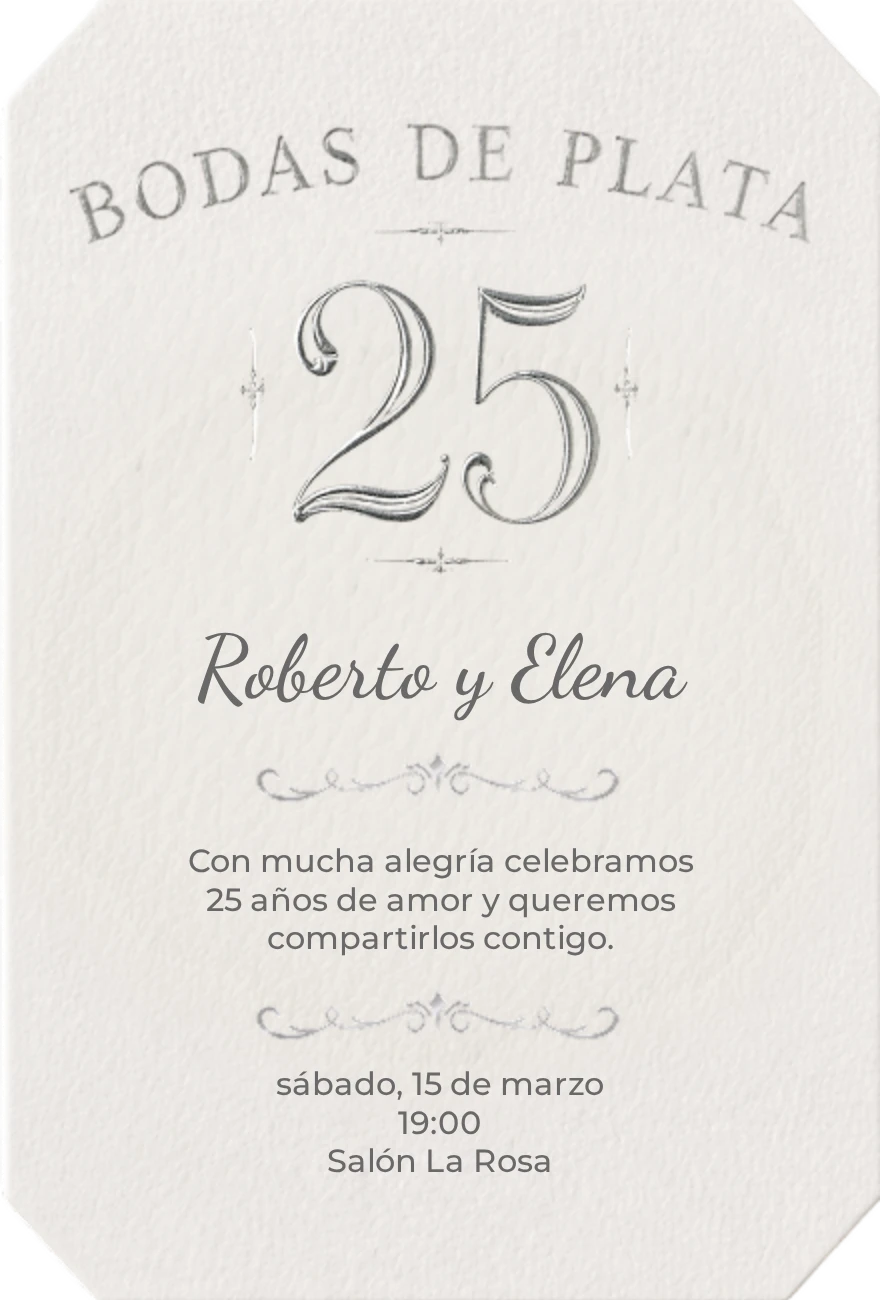 Plantilla popular: 25 plateado