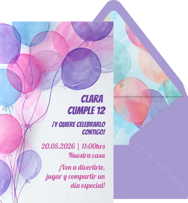 Globos rosados y morados preview