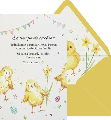 Invitación Pascua Pollitos preview