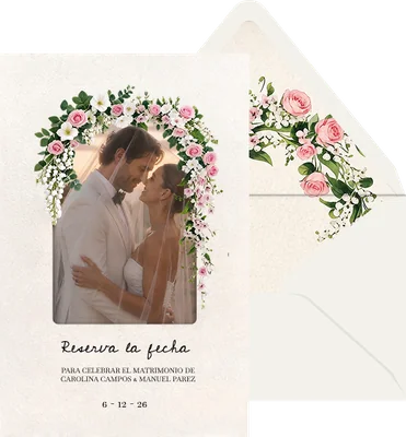 Arco de flores con foto preview