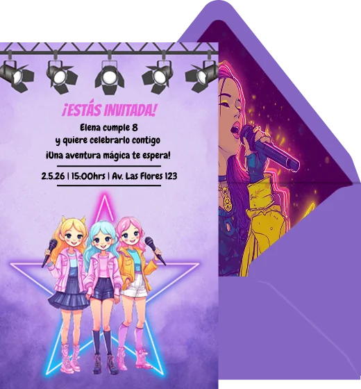 ¡Gran Concierto Pop! - Plantilla de invitación