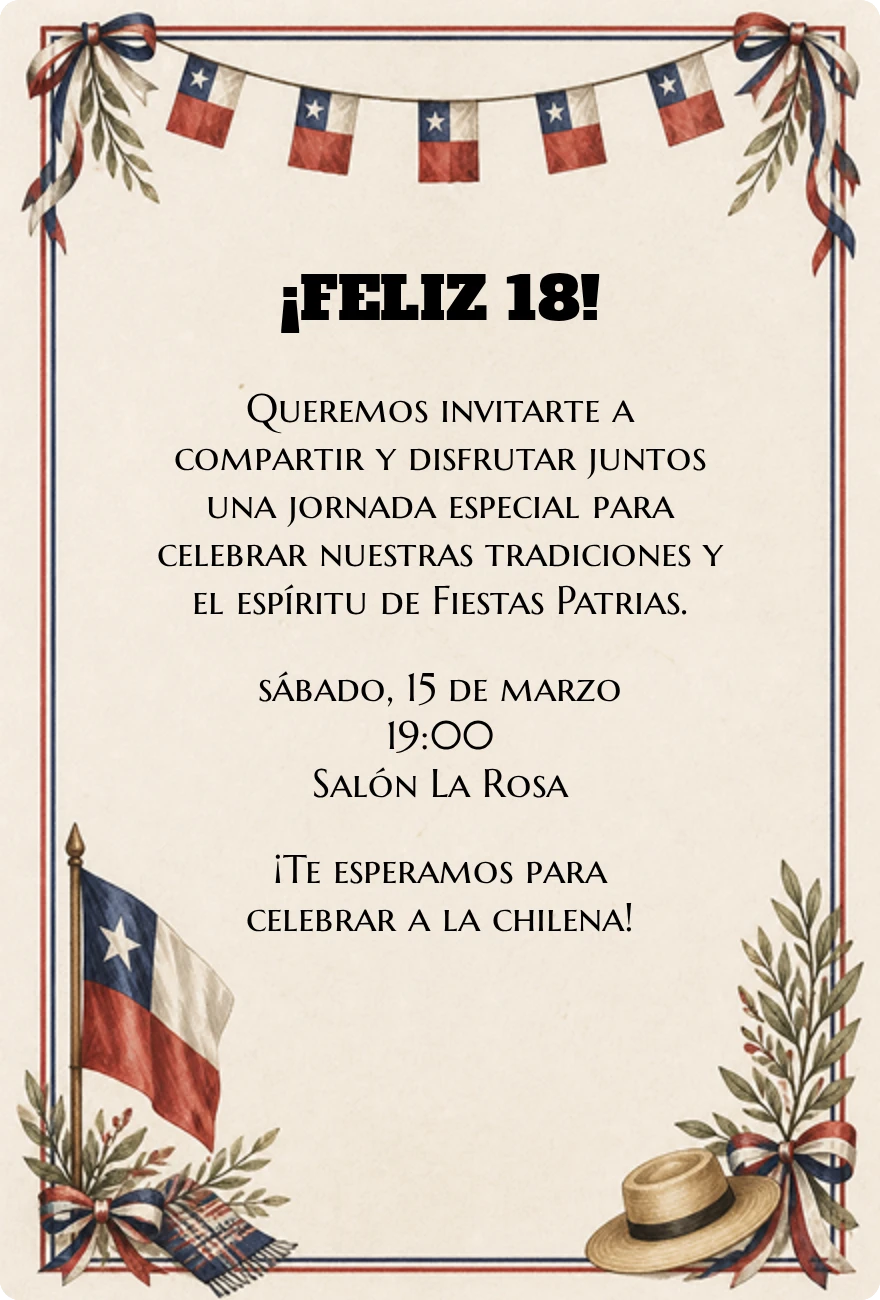 Plantilla popular: Feliz 18