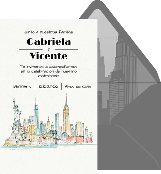 Nueva York - Plantilla de invitación