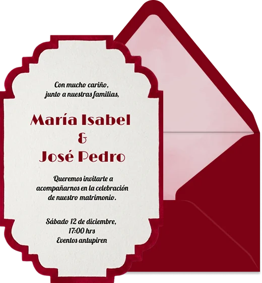 Borde rojo - Plantilla de invitación